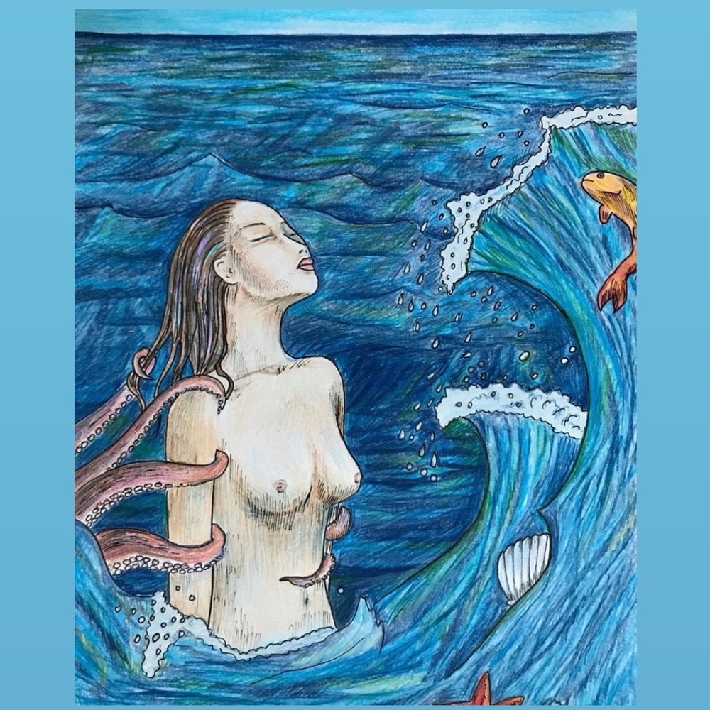 “Resurrection” Original Drawing. Pencils and pen on paper.